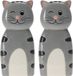 Excellent Houseware 3D kat waterverdamper radiator - 2x - kat - kunststeen - kinderkamer - 18 cm - luchtbevochtiger