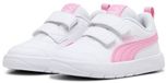 Puma Courtflex V3 V Inf Sneakers Kinderen Klittenband Wit Roze Lila