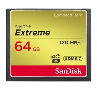 SanDisk CF Extreme 64GB CompactFlash - 120MB/s Read, 85MB/s Write