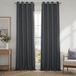HPD Half Price Drapes Doorvoertule linnen 96 inch lange verduisterende gordijnen voor slaapkamer en woonkamer (1 paneel), 50 W x 96 l, donker grind, polyestermix, 127 x 229 cm