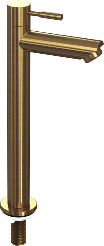 INK Fonteinkraan Hoog Model Brushed Mat Goud - Messing - 12.50 cm uitloop