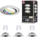 Paulmann Base set de 3 spots encastrables - Chrome mat - Zigbee - RGBW - 9cm - 3000K - 430lm - Dimmable
