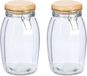 Zeller Voorraadpotten/bewaarpotten - 2x - 1.85L - glas - met beugelsluiting - D13 x H23 cm
