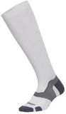 2XU Vectr L.Cush Sokken over de hele lengte Unisex Wit-Grijs Schoenmaat 42-46
