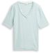 Tom Tailor Slim fit T-shirt met V-hals - Maat XXXL - blue haze offwhite stripe