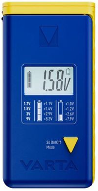 Varta Batterijtester LCD Battery Test Meetbereik (batterijtester) 1.2 V, 1.5 V, 3 V, 9 V Oplaadbare batterij, Batterij