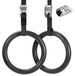 Anneaux de gymnastique - ABS - 28 mm - Sangle réglable - Noir