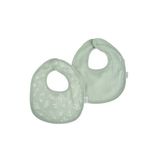 Set van 2 slabbetjes katoengaas met spons 22 x 27 cm, celadon