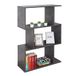 Boekenkasten RICOO Boekenkasten 97 x 70 x 25 cm Staande plank betonlook grijs Ruimteverdeler – WM072-BG