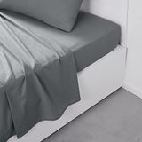 Today Essential - Bedlaken voor tweepersoonsbed, 240 x 300 cm, katoen, effen, grijs, queensize