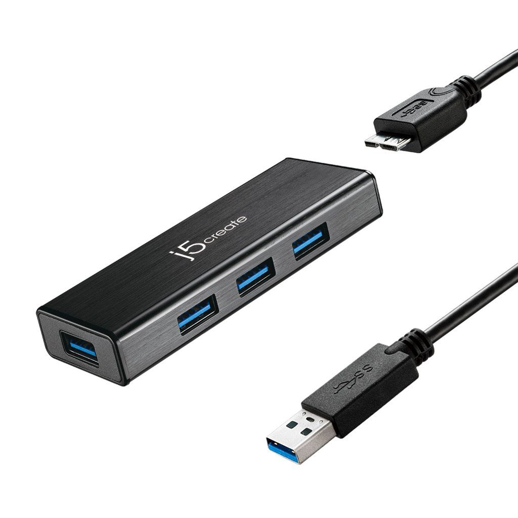 j5 create JUH340 USB 3.1 Hub - 4 Ports - Black