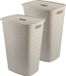 Curver Softex Wasmand met Deksel 56L - 2 stuks - Beige