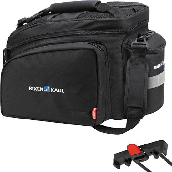 KlickFix Rixen & Kaul Rackpack 2 Plus - Bagagedragertas - Zwart - 12 l - Met regenhoes