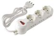 Meervoudige stekkerdoos 3 prese schuko + 6 prese biv. 10/16A Wit