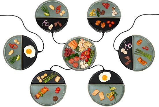 Bourgini Chef's Dinner Party Gourmetstel – Glazed Grey – 6 Personen – Bakplaat – PFAS-vrij
