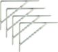 AMIG Plankdrager/steun/beugel Spiraal - 4x - metaal - zilver - H150 x B125 mm - Tot 300 kg