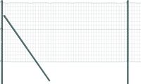 vidaXL Euro-hek met grondbevestiging - 10 x 1,2 m - PVC-Coated Staal - Groen