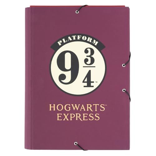 Grupo Erik A4 Elastiekmap Harry Potter, 9 3/4 - Opbergmap met hoekelastiek en binnenkleppen
