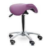 Draaikruk met kantelbare zadelzitting Magenta