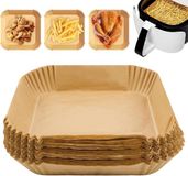 Sans marque 150 pièces Carré Papier 20x20 cm Airfryer Papier cuisson