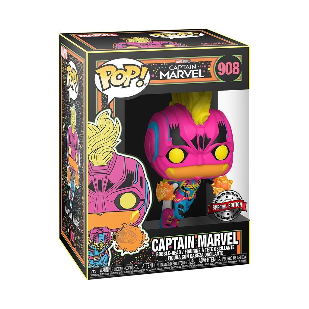 Funko Pop! - Marvel Captain Marvel (Blacklight) #908