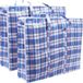 DID Cosy & Trendy opbergtas/hoes voor kussen/deken - 2 st - blauw - 80 x 70 x 30 cm