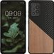 kwmobile Houten Backcover voor Samsung Galaxy A52 / A52 5G / A52s 5G - Donkerbruin / Zwart