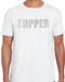 Bellatio Decorations Glitter Topper t-shirt wit met steentjes/ rhinestones voor heren - Glitter kleding/ foute party outfit XXL