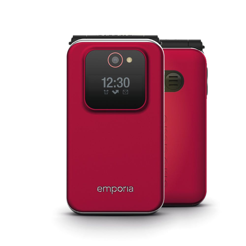 Emporia JOY 2.8" Clamshell Phone - Black/Red