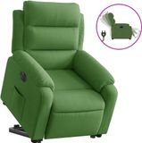 vidaXL Fauteuil releveur électrique velours vert clair