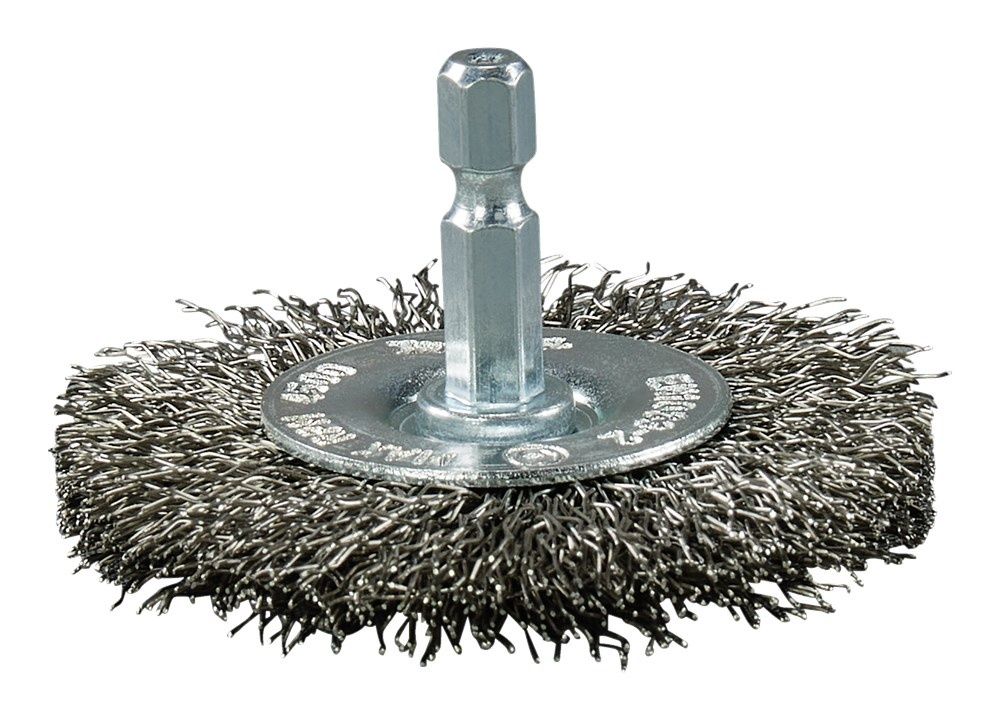 Rondborstel Zeskant 1/4\"x65mm RVS - D-76629