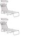 SoBuy Set van 2 Opvouwbare Ligstoelen, Verstelbare Lounge Stoelen met Luifel & 4 Standen - Beige
