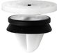 Restagraf Paneelklemmen voor binnenbekleding en deur in zak, voor voertuigen Renault/Peugeot/PSA/Nissan, 8,2 mm, pons, 8 stuks, wit/zwart