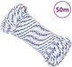 vidaXL - Boot touw - 5 mm - 50 m - polypropyleen - wit