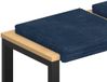 vidaXL - Coussin de canapé - 2 pièces - Peluche - Velours côtelé - Bleu marine - 40 cm