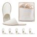Relaxdays Pantoffels, 6 Paar, Set met Tas, Keuze uit Verschillende Kleuren | Groottes 36-45, Vilten Pantoffels, Antislipzool