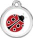 Red Dingo Hondenpenning Lieveheersbeestje RVS 38 mm
