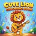 Cute Cozy Funny Lion Animal Coloring Book Gift for Adults Kids Boys Girls Teens