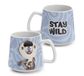 62762 Mandrill 62762 Mok met mandril, 380 ml, 8 x 9,5 cm, blauw, hoogwaardig porselein, liefdevol vormgegeven, schattig accessoire voor keuken, kantoor en thuis, leuk cadeau voor je lievelingsmensen