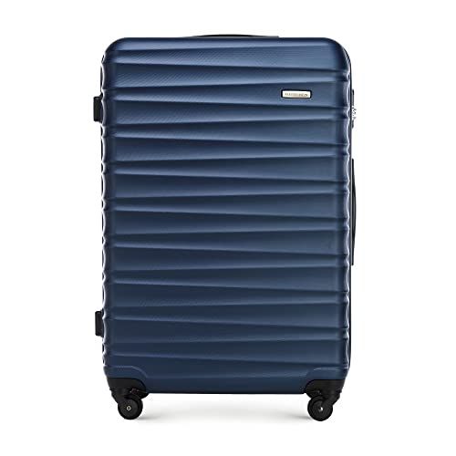WITTCHEN GROOVE Line Grote koffer Lichte bagage Reiskoffer Harde bagage ABS Cijferslot Telescopisch handvat 4 zwenkwielen Maat L Marine