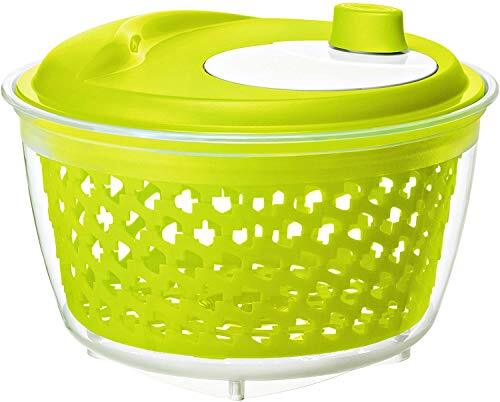 Rotho Babydesign Fresh, Salade spinner, Kunststof (PP) BPA-vrij, groen/transparant, 4,5l (25,0 x 25,0 x 16,5 cm)