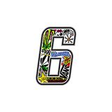Quattroerre 13356 nummer 6 Sticker Bomb