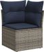 vidaXL Tuinbank met Kussen Polyrotan Grijs 62 x 62 x 69 cm