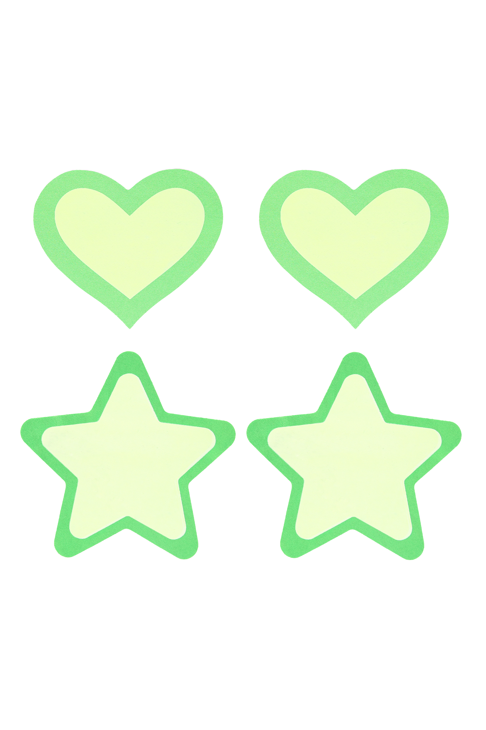 Peekaboo - 2 paar glow-in-the-dark tepelstickers