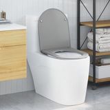 vidaXL Toiletbril Grijs 47 x 36 x 3,4 cm Duroplast