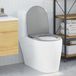 vidaXL Toiletbril Grijs 47 x 36 x 3,4 cm Duroplast