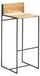 Tabouret de bar Soulid, bois de manguier, blanchi, 74 cm