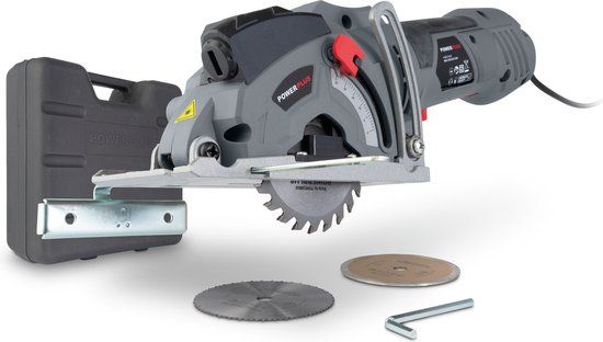 Powerplus POWE30040 Mini-invalzaag - 500W - Ø85mm - Laser - Incl. 3 zaagbladen