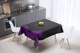 Bonamaison Tafelkleed, Anti-Mold, Sneldrogend, Waterdicht, 100% Polyester Tafellaken, Paars, zwart, 140 x 140 Cm