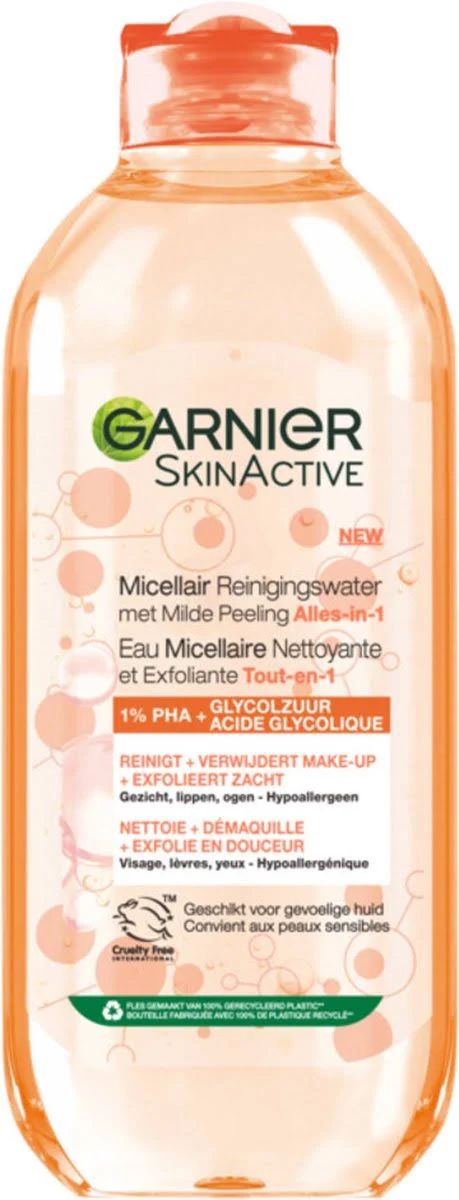 Garnier SkinActive Milde Peeling Alles-in-1 micellair reinigingswater - 400 ml